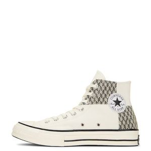 NEW Chuck Hightop Herringbone Converse - Egret & White